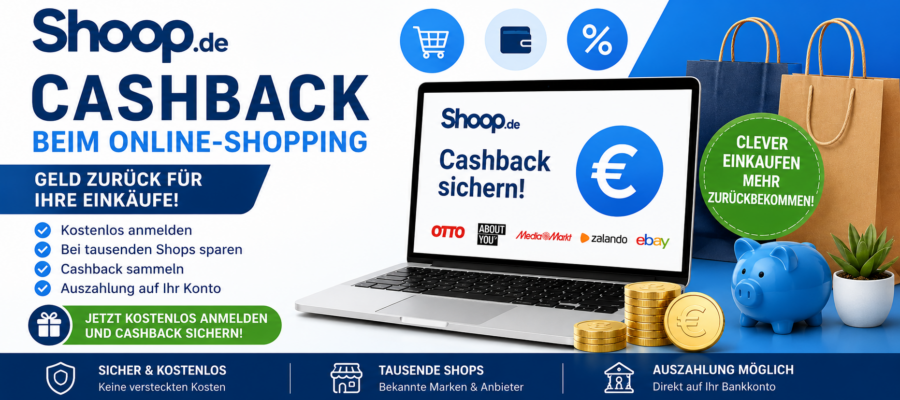 Shoop Cashback beim Online Shopping Geld sparen